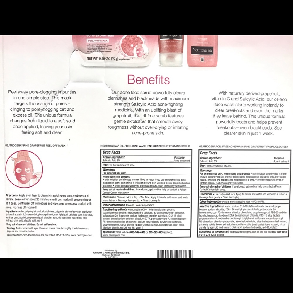 NEW Neutrogena Pink Grapefruit Cleaner, Scrub,Mask - Picture 3 of 3